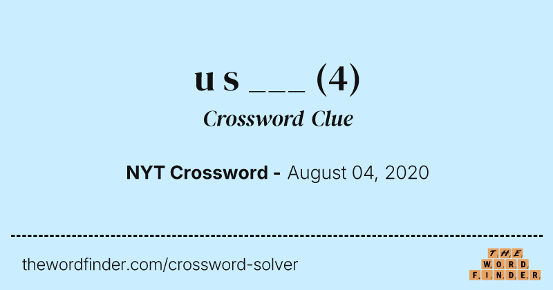 u s ___ crossword clue image