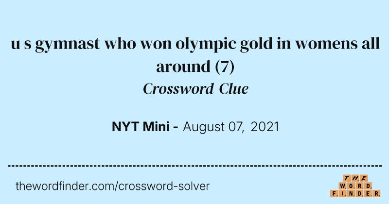 u s gymnast who won olympic gold in womens all around crossword clue image