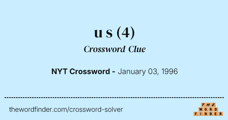 u s crossword clue image