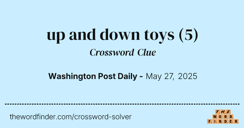 up and down toys crossword clue image