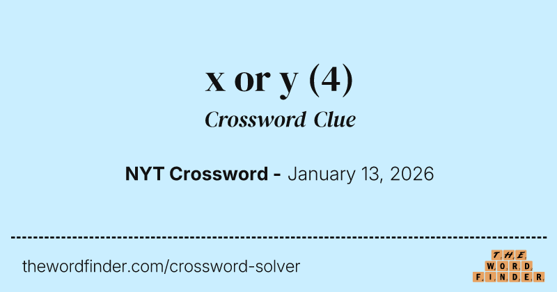 x or y crossword clue image
