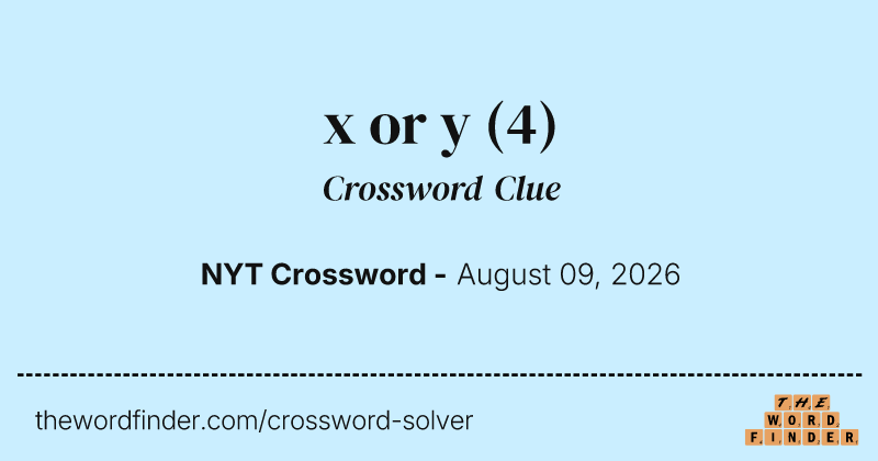 x or y crossword clue image