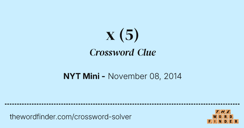 x crossword clue image