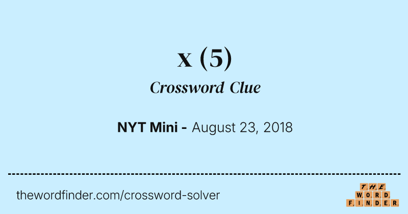 x crossword clue image