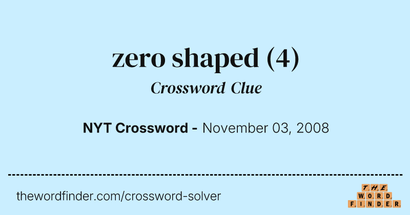 zero shaped crossword clue image