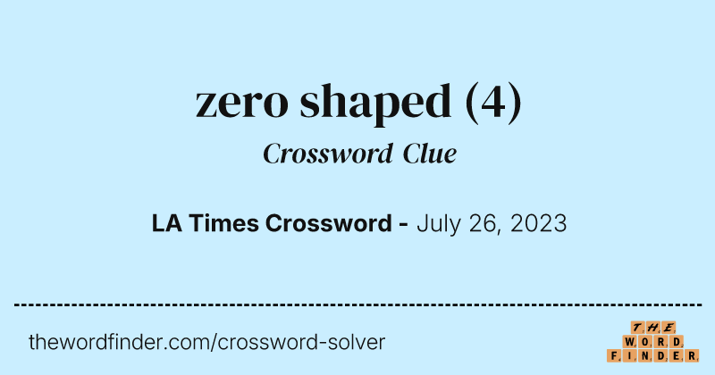 zero shaped crossword clue image