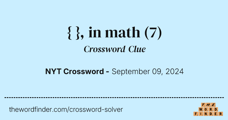 { }, in math crossword clue image