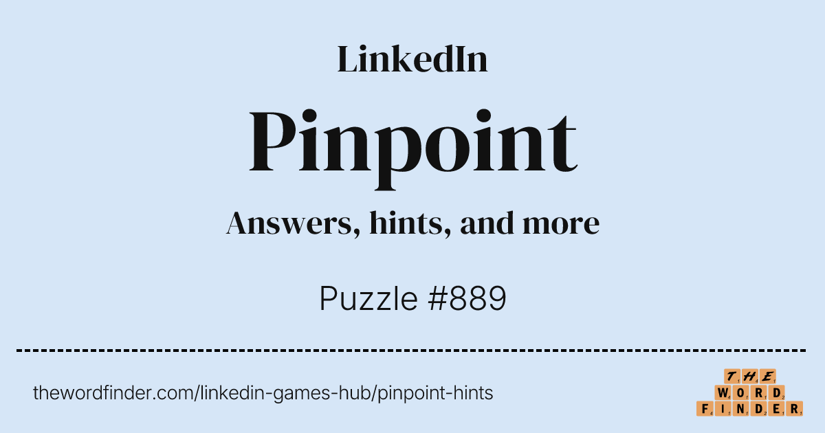Pinpoint Hints and Answer for Today | The Word Finder